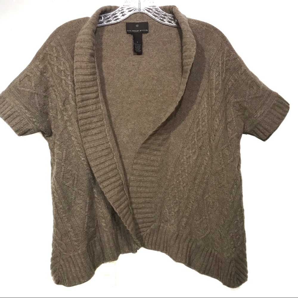 Fenn Wright Manson‎ brown cardigan shrug size large